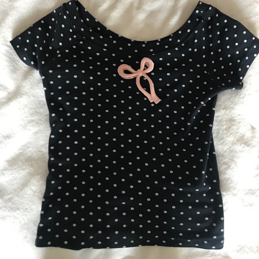 Brandy Melville Polka Dot off the shoulder top